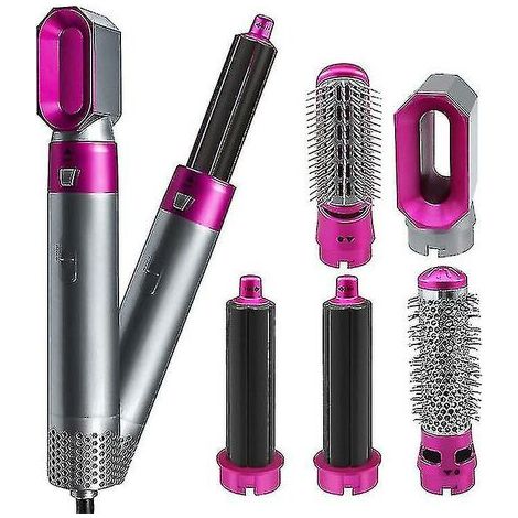 Crea – 5-in-1 Haartrocknerbürste – Glätten, Lockenstab, Volumenstab – 3 Heizstufen – Für feines und normales Haar (1/5)