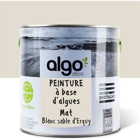Peinture écologique Algo - Mat - Blanc Sable d’Erquy - 2L (1/5)