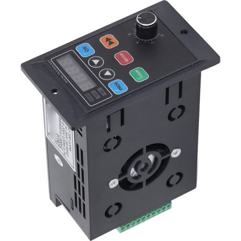 Convertisseur de fréquence pour moteur 120 W, monophasé 176-264 V en entrée, triphasé 0-220 V en sortie, avec affichage LED. (1/5)
