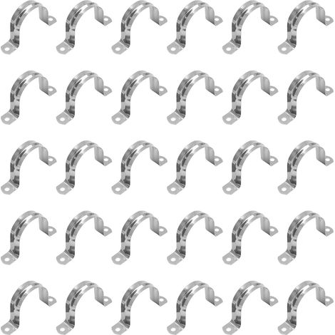 Fascetta stringitubo in acciaio inossidabile tipo U, fascetta stringitubo semicircolare per tubi dell'acqua e dell'aria, elementi di fissaggio per tubi dell'acqua - 50 mm (1/5)