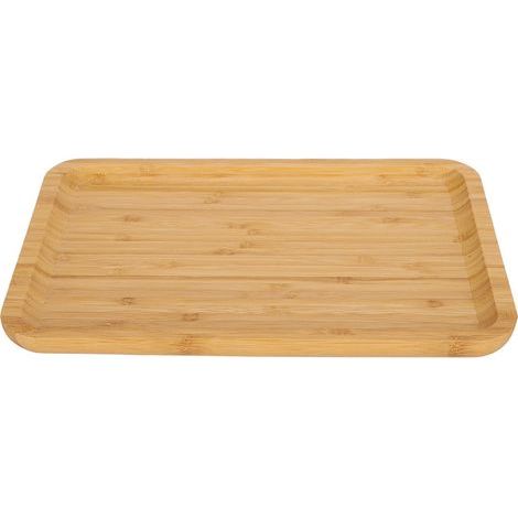 Plateau de service rectangulaire en bambou, assiette de stockage de gâteaux aux fruits et aliments pour usage domestique et en cuisine (1/5)