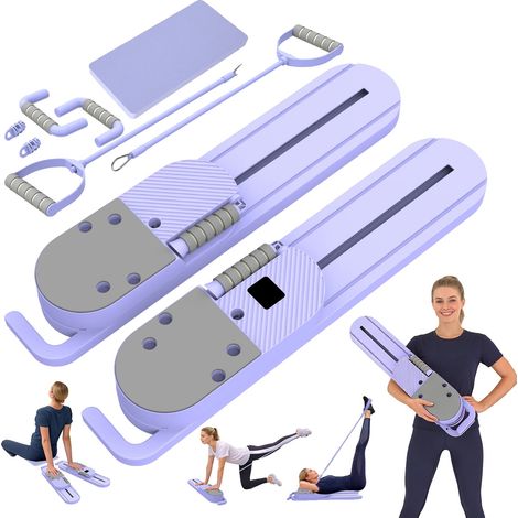 Tabla de Pilates, diseño 2 en 1, solución de fitness integral, color púrpura. (1/2)