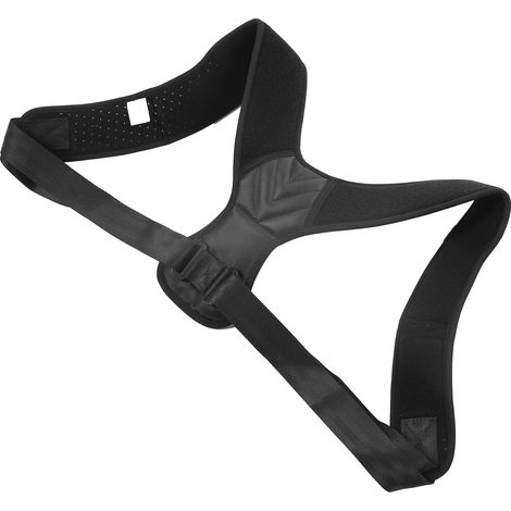 Correcteur de posture ajustable pour le haut du dos, ceinture de soutien lombaire et épaules pour hommes et femmes, noir, taille L (1/5)