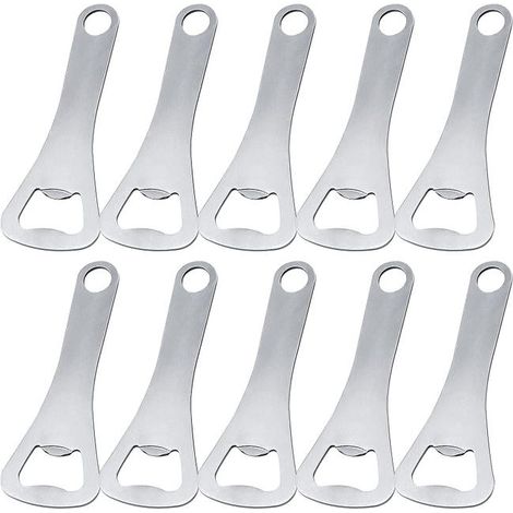 Set di 10 apribottiglie in acciaio inox, shaker per cocktail, apribottiglie per birra, apribottiglie per birra in acciaio inox, bar di casa, per esterni, uomo (1/5)