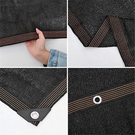 Filet pare-soleil noir, protection UV, tissu pare-soleil C-- (1/5)