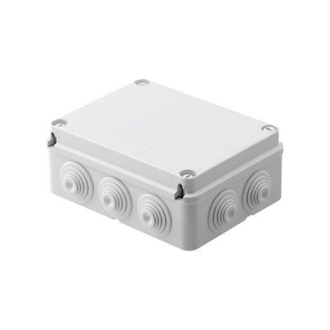 Cassetta Di Derivazione Con Coperchio Basso A Vite Ip44 Dimensioni Interne 190x140x70 Pareti Con Passacavi