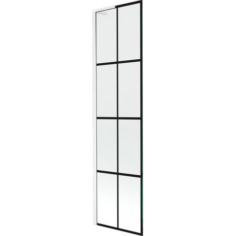 Mexen Next L paroi de baignoire à 1 panneau 50 x 150 cm, motif noir, blanc - 895-050-000-03-77-20 (1/5)