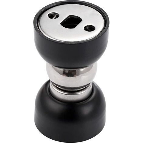 1 magnetischer Türstopper aus Edelstahl mit Schraube (Mini, schwarz) (1/5)