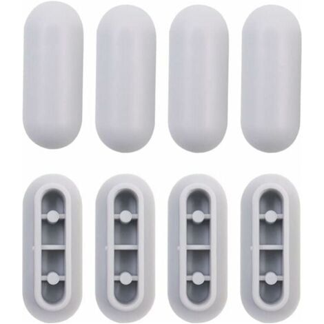 8 Pièces Tampon Universel pour Siège de Toilette Universel Chocs Kit de Tampon Abattant WC Plastique Toilette Pare-chocs Remplacement (1/4)