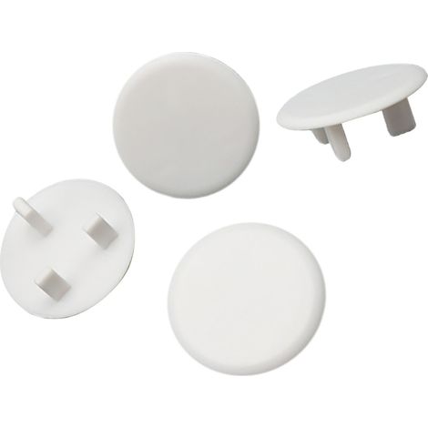 Protecteur de Prise 3 Trou ABS Sécurité Electrique Couverture Blanche Fine Style UK pour Protéger Enfants - Standard (1/5)