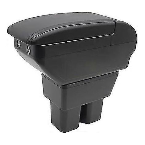 Superbe boîte de rangement double couche pour accoudoir de Suzuki Jimny 2019-2023, boîte de rangement pour console centrale avec porte-gobelet, accessoire d'accoudoir, noir (noir avec coutures noires, (1/5)