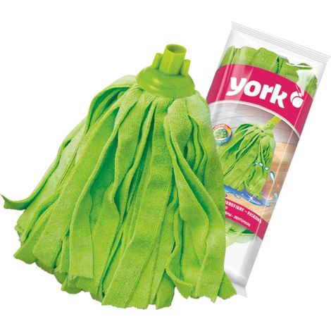 Tête de balai à franges en microfibre, 2 couleurs, York