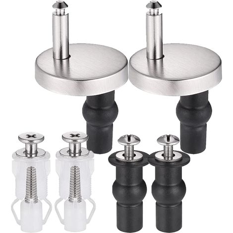 6 Pièces Fixations de Siège de Toilette,Charniere Abattant WC Fixations, Abattant WC de Toilettes à Charnière Fixations, pour la réparation des toilettes (1/5)