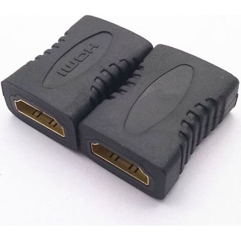 Adattatore accoppiatore HDMI Ulisem, confezione da 2, accoppiatore HDMI 4K femmina-femmina placcato oro, adattatore estensore HDMI e connettore per cavo a bassa corrente (1/4)