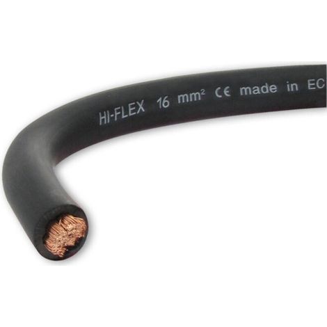 Câble électrique souple 16 mm² – Longueur 5 m – Pour batteries et soudage – Installation facile pour applications automobiles