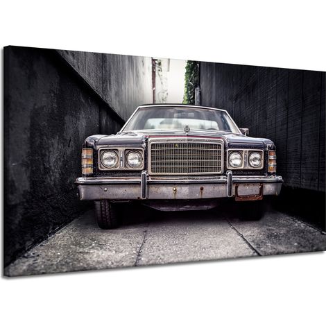 Vintage-Retro-Auto-Leinwanddruck 120x70 cm