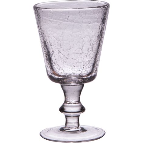 Table Passion - Verre à pied Lussan craquelé 17 cl transparent (lot de 6)