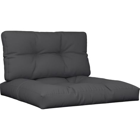 Maison Exclusive - Palettenkissen 2-tlg. Schwarz Stoff