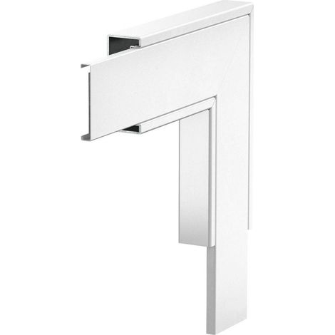 OBO Bettermann Angolo piatto con tessuto ignifugo 350x350x40 Acciaio verniciato a polvere bianco puro RAL 9010, 7218064