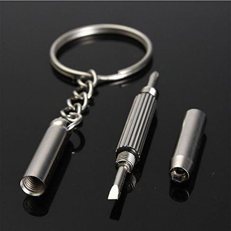 Portable Tournevis Outils à main 3 en 1 Kit de réparation de lunettes de soleil montre avec porte-clés Hot Nouveau. (1/3)