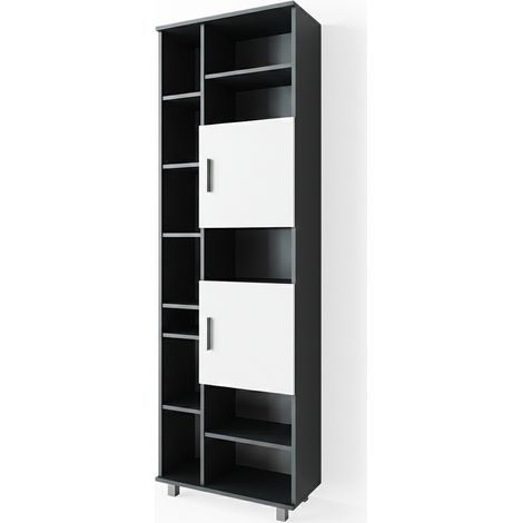 Mobile bagno alto Ilias, Antracite/bianco, 60 x 190 cm, Vicco