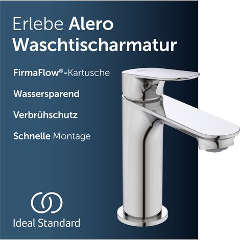 Ideal Standard Waschtischarmatur Alero, FirmaFlow® Kartusche, Wassersparend, EasyFix® Schnellmontagesystem (1/5)