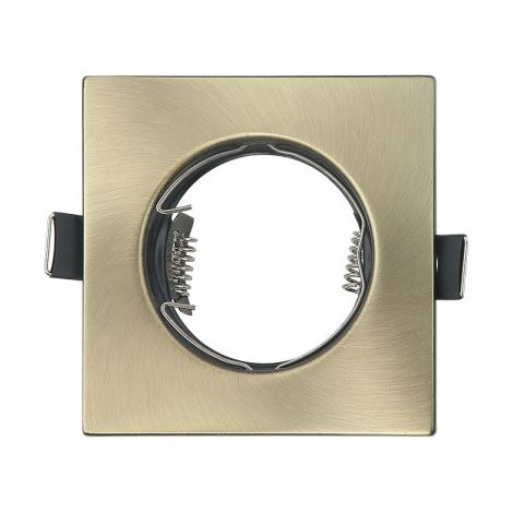 FAB 14428FC14  Incasso Magura 1xgu10 Quadrato Cuoio 2,5x8,2x8,2 Cm Taglio 7 Portalampade Inclusi
