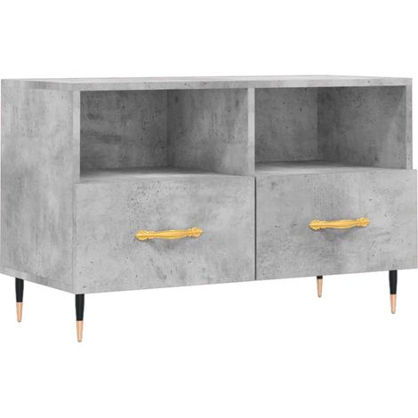 Mobile TV multimediale scaffale per televisione televisore buffet sala da pranzo soggiorno camera da letto 80 x 36 x 50 cm pannelli compositi grigio 020026303