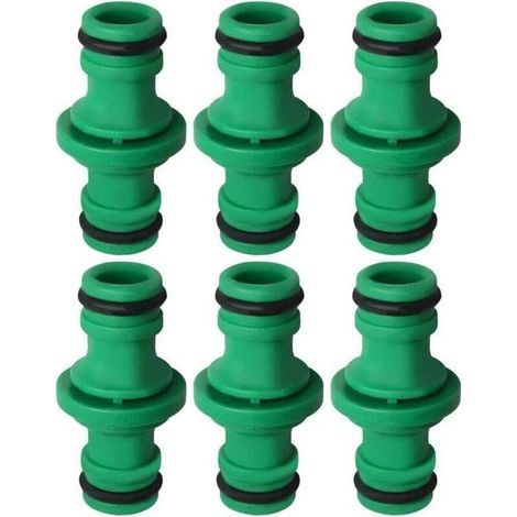 Stück Doppelschlauchverbinder, Doppelschlauchverbinder mit Außengewinde, Kunststoff-Schlaucharmaturen zum Verbinden von Gartenschläuchen (Grün) (1/3)