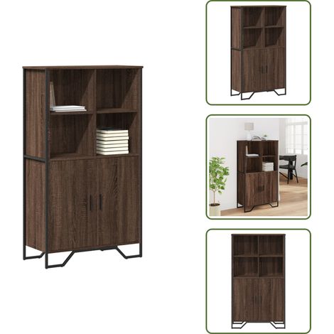 Highboard Eichen-Optik 79,5x35,5x137,5 cm Holzwerkstoff - Highboard - Highboards - Sideboard - Sideboards (1/5)