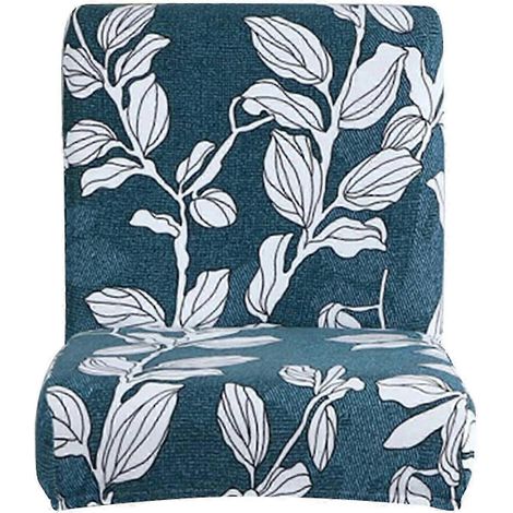 Housse de tabouret de bar à dossier bas imprimée moderne, souple et extensible, pour comptoir. Accessoires confortables.-Light Blue (1/5)