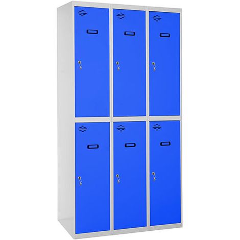 Simonrack Casier Vestiaire Métallique, 1800x900x500 mm, 2 Portes, 3 Modules, Clé incluse - Simonlocker (1/2)