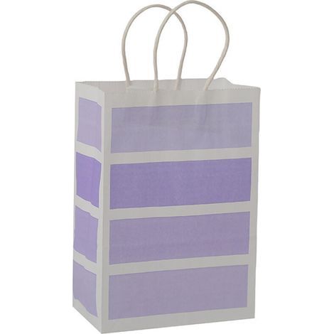 Set mit 25 lila Kraftpapier-Geschenktüten mit Henkel – JINFGERNE – Ideal als Gastgeschenk für Hochzeiten, Partys und besondere Anlässe, praktisch und elegant (1/5)