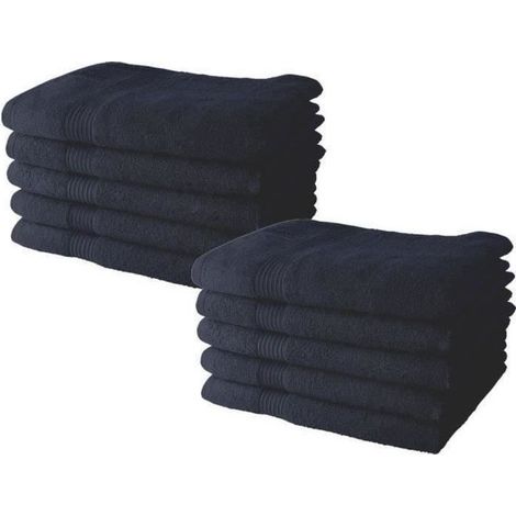 Lot de 10 serviettes de Toilette TODAY 50x90 cm 100% Coton - Navy (1/2)