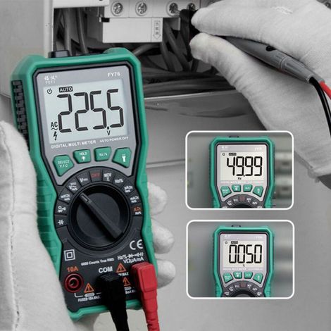 Multimètre Automatique Numérique Testeur Electrique Professionnel, Température Capacimètre Tension/Courant Ac Dc (1/4)