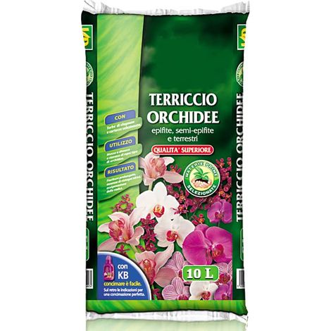Sacca da 10 litri di Terra per orchidee con elevata capacità drenante - Per messa a dimora in piena terra (1/5)