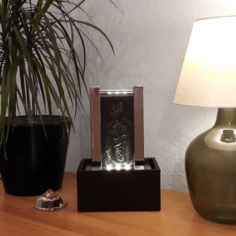 KÖHKO® Tischbrunnen "Teezeremonie" 25009 Luftbefeuchter mit LED-Beleuchtung (1/3)