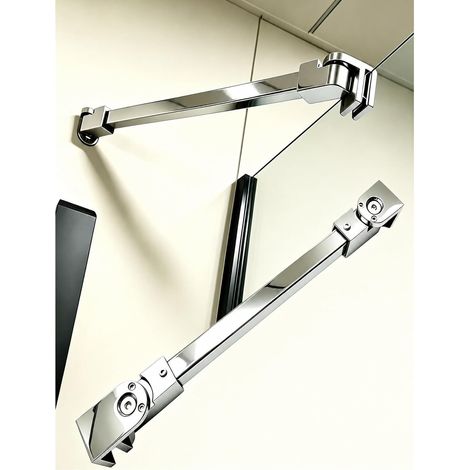 Barre de support porte douche réglable en acier inoxydable, 36 cm (1/5)