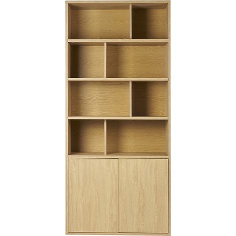 Libreria finitura legno chiaro rovere L92 cm NAGANO