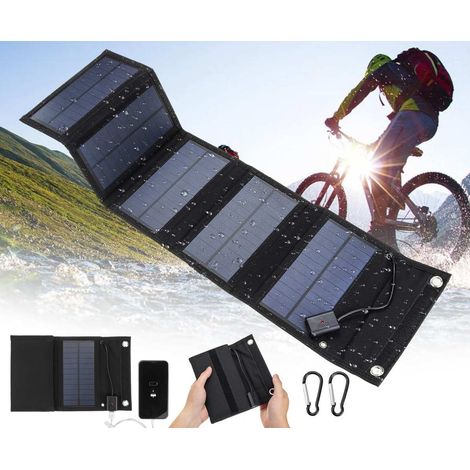 20W 5-panel portable solar battery charger for outdoor travel and emergencies (1/5)