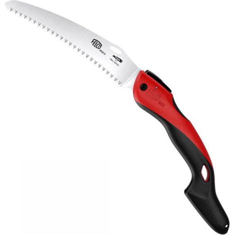Felco F603 Sega da Potatura Pieghevole Lama Curva 200mm Capacita' 100mm Denti Temprati Impugnatura Soft-Grip colore Rosso