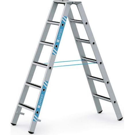 ZARGES R13step B - LM-Stufen-Stehleiter 2 x 6 Stufen (1/5)