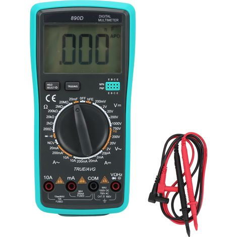 Multimètre numérique 890D avec fonction testeur de tension sans contact, protection automatique, voltmètre et ampèremètre (1/5)