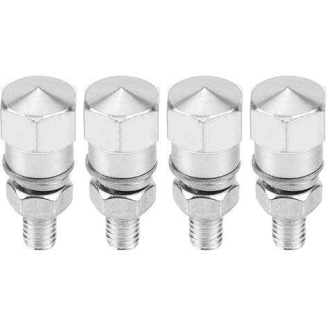 4pcs vis universelles de boulons de cadre de plaque d'immatriculation de fil pour la moto (argent). (1/5)