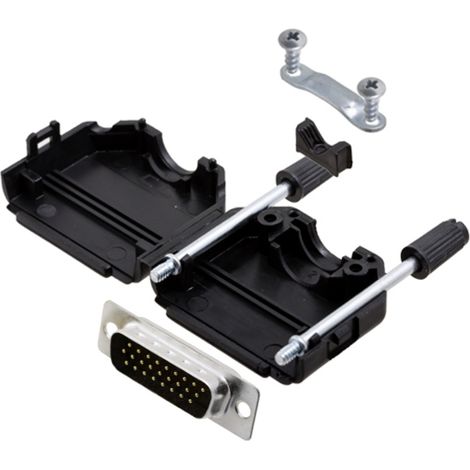 TRU COMPONENTS TCDPPK15BKHDP26K 7709416 D-SUB Stiftleisten-Set 180 ° Polzahl: 26 Lötkelch 1 St.