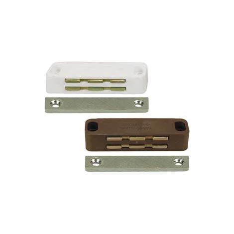 CRICCHETTI MAGNETICI GRANDI- - mm.74x20x16h. attrazione Kg.14 bianco UC20 - 12 pezzi VAREC