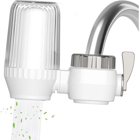 Filtre à Eau Robinet, Purificateur Haute Efficacité, Anti-Calcaire, Réduit Chlore et Odeurs - Argent (1/5)