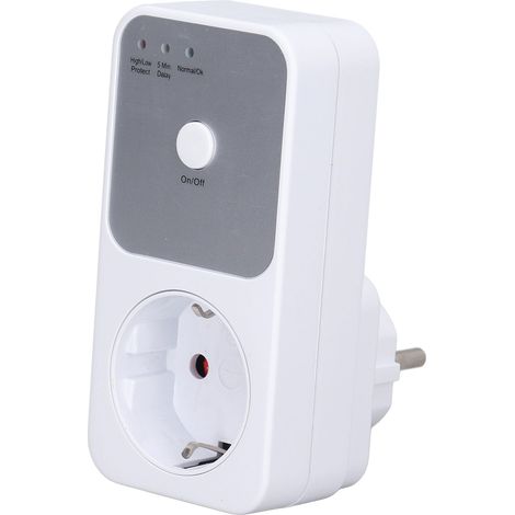 Prise de protection contre les surtensions pour appareils électriques 175-260 V, temporisation de 5 à 6 minutes, fiche UE 230 V (1/5)