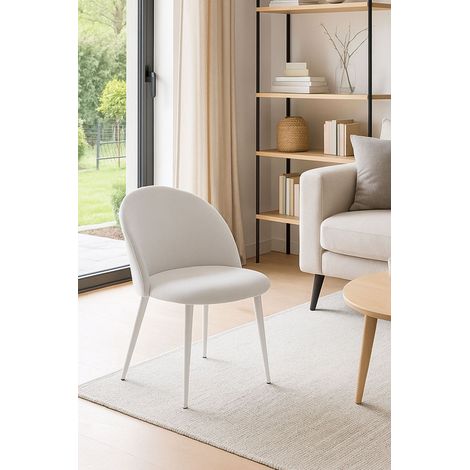 Sillas Comedor - Silla White Vint Tela - Blanco (1/5)
