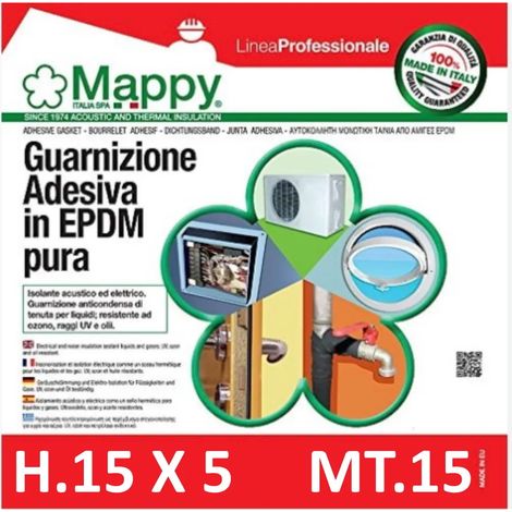 GUARNIZIONE MAPPY MUSSTIK ADESIVA 15 X 5 ROTOLO MT.15 (1/2)